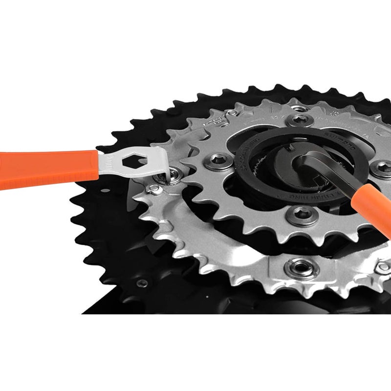 Oumers Bike Crank Puller Tool Set, Bike Crank Extractor Bike Bottom Bracket Remover Hex Allen Wrench 16mm 15mm Spanner Wrench Fit for Removing Bicycle Crank - Image 5